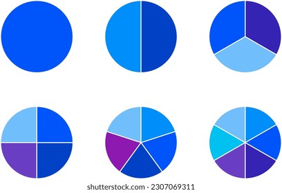 Conjunto de variación de diseño de gráfico circular