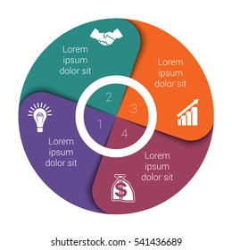  Pie chart diagram data Elements For Template infographics four position 