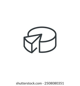Icono de estadísticas de gráfico de diagrama circular, Ilustración vectorial