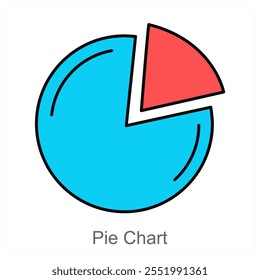 Pie Chart and diagram icon concept
