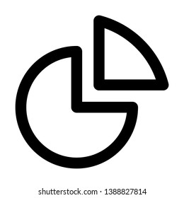 Pie chart diagram icon for web mobile app and presentation