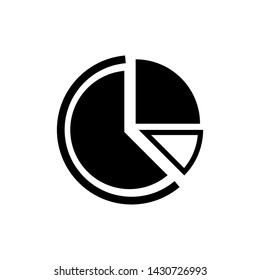 Pie chart diagram symbol icon vector illustration