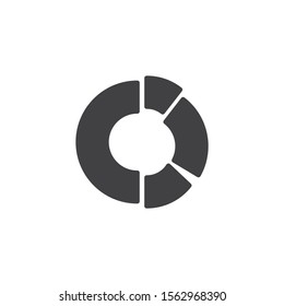 Pie chart diagram vector icon. filled flat sign for mobile concept and web design. Circle diagram graph glyph icon. Symbol, logo illustration. Vector graphics