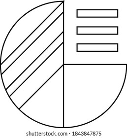 Piepdiagramm-Vektorsymbol