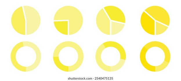 diagrama de gráfico de pizza vetor ilustração conjunto isolado em um fundo branco, para ui , info , design de site,