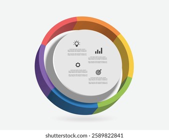 Pie chart is divided into six colors. 100% is divided into 6 equal parts, 16.666% each, for designing infographics about investments, profit sharing of organizations or companies, vector 3d isolated