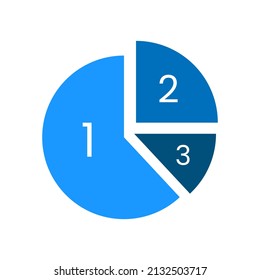 Pie chart divisions parts finance analysis data icon sign symbol design vector