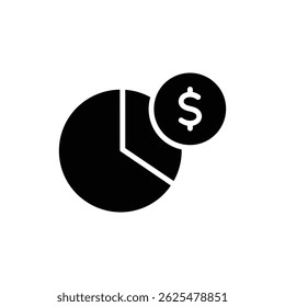Pie Chart with Dollar Sign for Financial Analysis and Business Growth