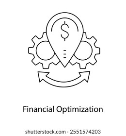 A pie chart with a dollar sign and upward arrow, representing the maximization of financial performance.