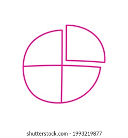 pie chart doodle line icon