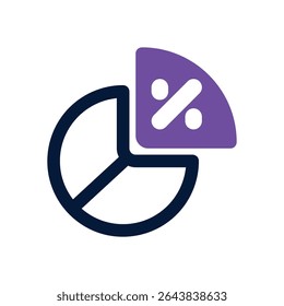pie chart duotone icon. Sleek and modern vector icon for websites, mobile apps, marketing materials, and corporate design. Fully scalable and ready to use.