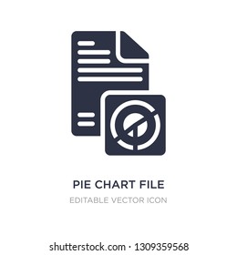pie chart file icon on white background. Simple element illustration from Business concept. pie chart file icon symbol design.