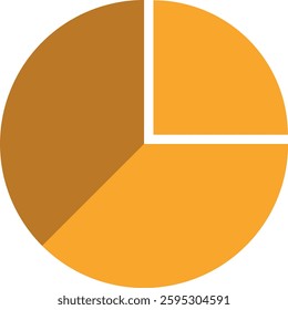 Pie Chart Fill Icon Design Colorful