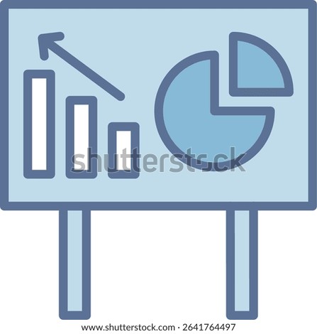Pie Chart Filled Blue Tone Icon