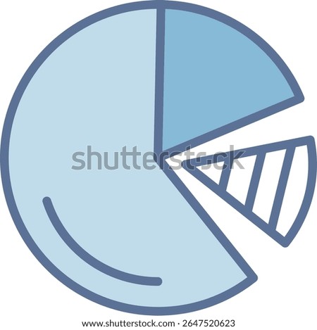 Pie Chart Filled Blue Tone Icon