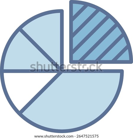 Pie Chart Filled Blue Tone Icon