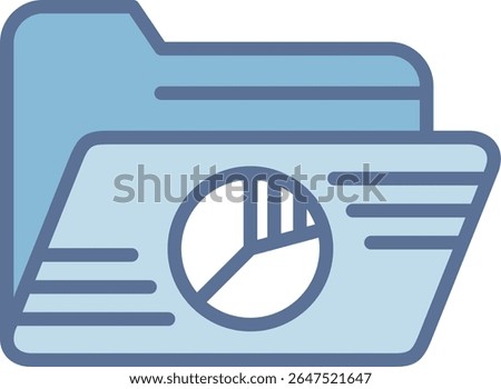 Pie Chart Filled Blue Tone Icon
