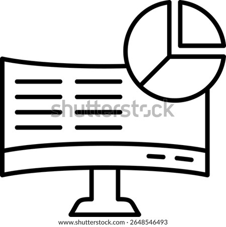 Pie Chart Filled Style Icon Design