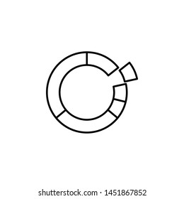 Pie chart finance outline icon. Element of finance illustration icon. signs, symbols can be used for web, logo, mobile app, UI, UX