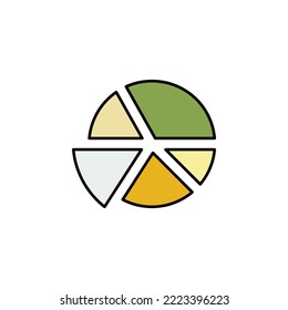 Pie chart finance outline icon. Element of finance illustration icon. signs, symbols can be used for web, logo, mobile app, UI, UX