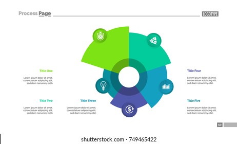 Pie Chart With Five Elements Template