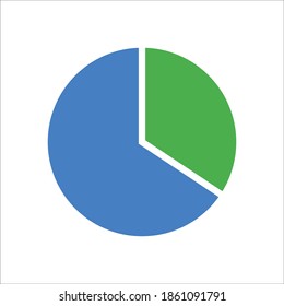 Pie chart Flat Icon Color Design Vector Template Illustration