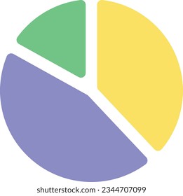  pie chart flat icon design style
