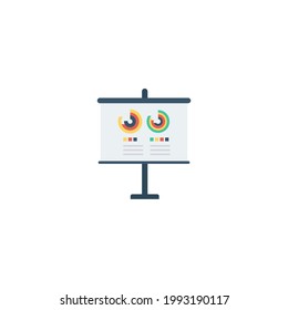pie chart Flat Icon Isolated On White Background 