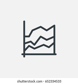 Pie chart. Flat web icon, sign or button isolated on grey background. Collection modern trend concept design style vector illustration symbol