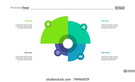 Pie Chart with Four Elements Template