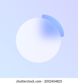 pie chart glass morphism trendy style icon  round diagram transparent glass color vector icon and blur   purple gradient  for web   ui design  mobile apps   promo business polygraphy