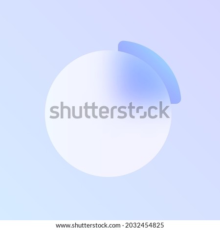 pie chart glass morphism trendy style icon. round diagram transparent glass color vector icon with blur and purple gradient. for web and ui design, mobile apps and promo business polygraphy