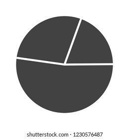 Pie chart Glyph Black Icon