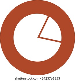 Pie Chart Glyph Circle Style Icon