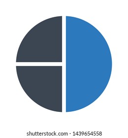 pie chart glyph color vector icon
