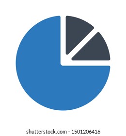pie chart glyph colour vector icon