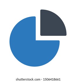 pie chart glyph colour vector icon