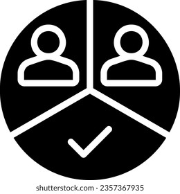 pie chart glyph icon illustration vector