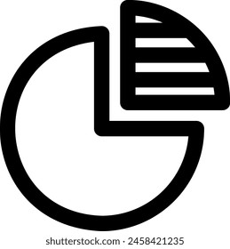 pie chart glyph icon illustration vector