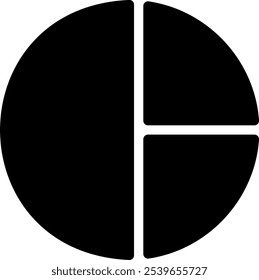 pie chart glyph icon illustration vector