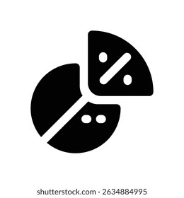 icono de glifo de gráfico circular. Icono de Vector fuerte y sólido para Sitios web, interfaces móviles, presentaciones y marca visual. Alta calidad y fácil de editar.