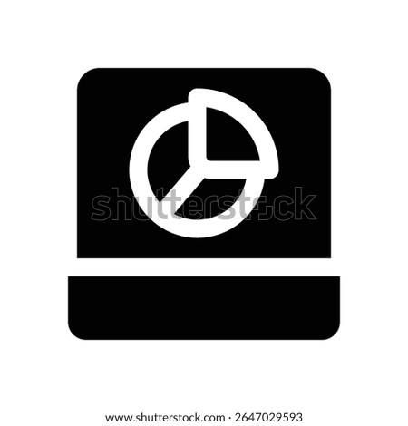 pie chart glyph icon. Strong and solid vector icon for websites, mobile interfaces, presentations, and visual branding. High quality and easy to edit.
