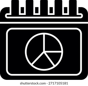 Pie Chart Glyph Style Icon Design