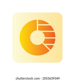 pie chart gradient icon isolated on white background
