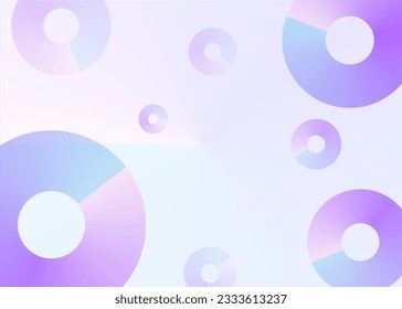 pie chart gradient pastel color abstract background