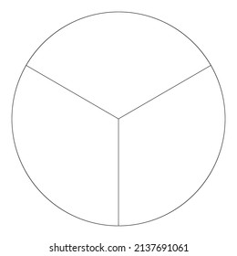 Pie chart, pie graph circle circular diagram from 2 to 65 sections, sectors. Segmented, divided circle