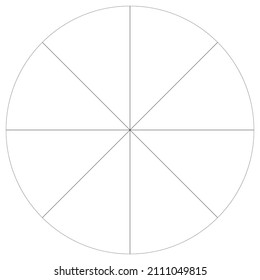 Pie chart, Pie graph, circular, circle diagram from series with 2 to 65 segments, portions. Ratio concept infographic, presentation element