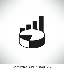 pie chart and graph for data analysis concept