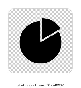 Pie chart graph - Diagram  - black vector icon