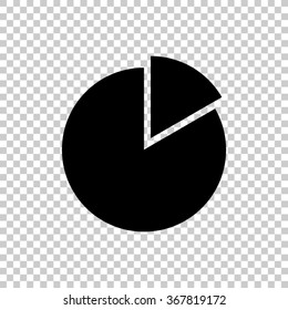 Pie chart graph - Diagram  - black vector icon